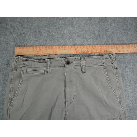 American Eagle Cargo Pants Mens 32x30 Actual 32x26 Gray Slim Lived In Flex - Picture 8 of 16